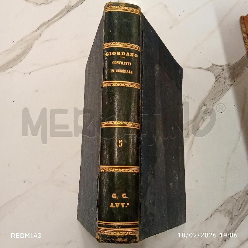 COMMENTO SULLE LEGGI CIVILI VOL V.1850 NAPOLI  | Mercatino dell'Usato San giorgio del sannio 2