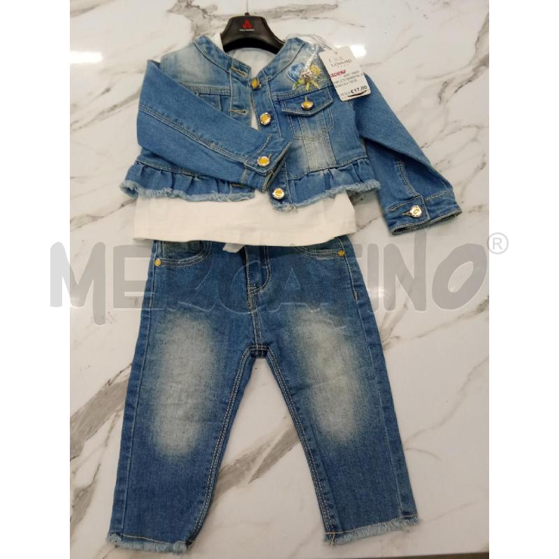 COMPLETO BAMBINA JEANS GIACCA + TSHIRT + PANTALONE | Mercatino dell'Usato San giorgio del sannio 1
