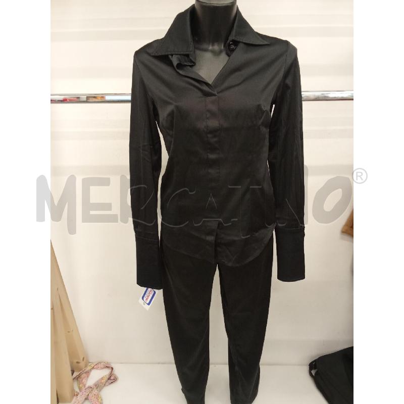 COMPLETO DONNA 2PZ CAMICIA PANTALONE RASO NERO MORGAN | Mercatino dell'Usato San giorgio del sannio 1