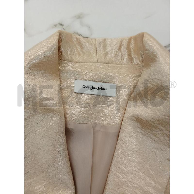 COMPLETO DONNA BEIGE CHAMPAGNE LAMINATO GIACCA PANTALONE GEORGIA AND JHONS | Mercatino dell'Usato San giorgio del sannio 4