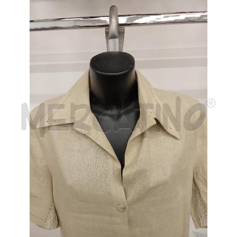 COMPLETO DONNA BEIGE INS. MERLETTO BIANCO PANTALONE+CAMICIA | Mercatino dell'Usato San giorgio del sannio 4