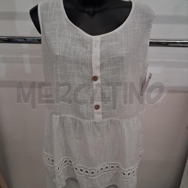COMPLETO DONNA BIANCO COTONE CANOTTA + PANTALONE | Mercatino dell'Usato San giorgio del sannio 3