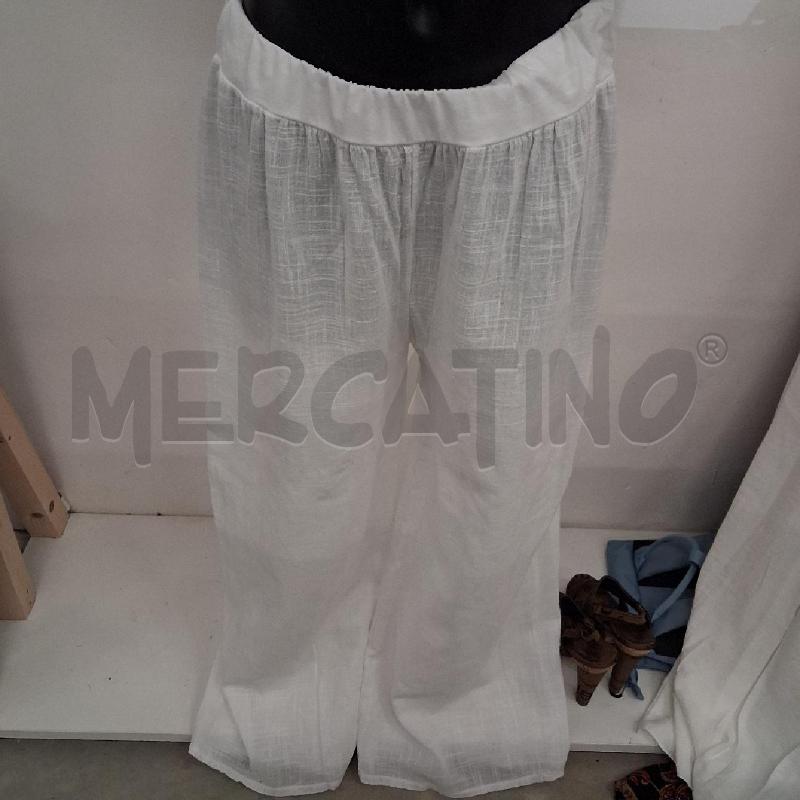 COMPLETO DONNA BIANCO COTONE CANOTTA + PANTALONE | Mercatino dell'Usato San giorgio del sannio 4