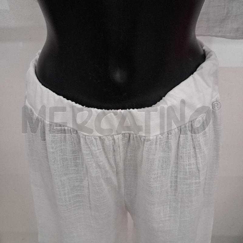 COMPLETO DONNA BIANCO COTONE CANOTTA + PANTALONE | Mercatino dell'Usato San giorgio del sannio 5