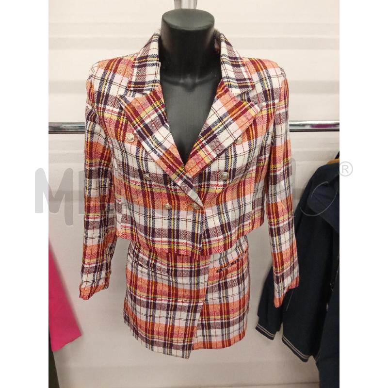 COMPLETO DONNA GIACCA CROP + GONNA TWEED BIANCO ARANCIO TUMIAMI  | Mercatino dell'Usato San giorgio del sannio 1