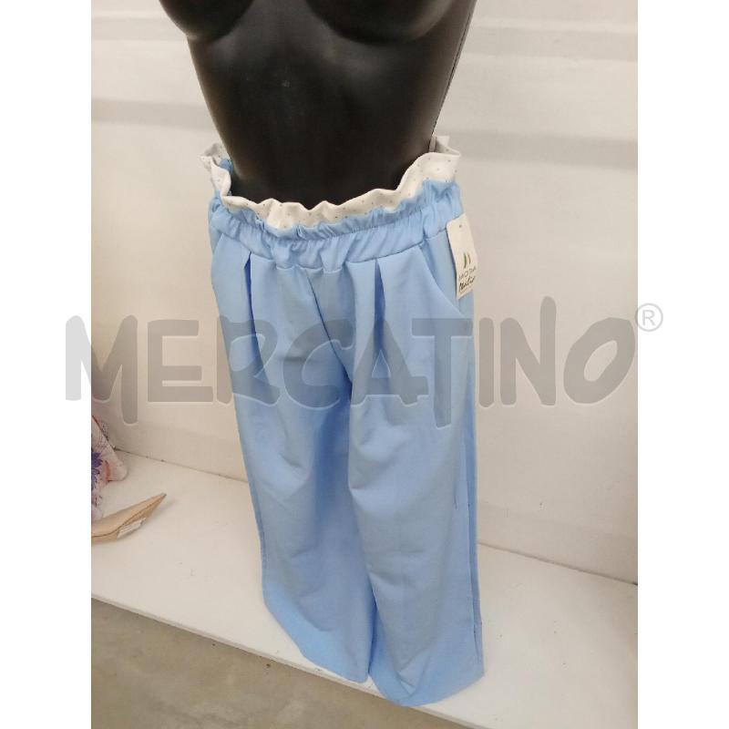 COMPLETO DONNA GIACCA PANTALONE CELESTE SIMIL RASO CON ETICHETTA STRASS  | Mercatino dell'Usato San giorgio del sannio 3