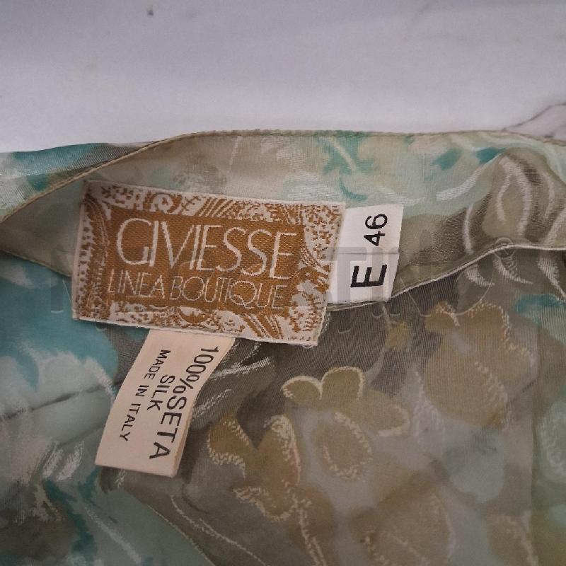 COMPLETO DONNA GONNA MAGLIA PURA SETA VERDE FLOREALE  | Mercatino dell'Usato San giorgio del sannio 5