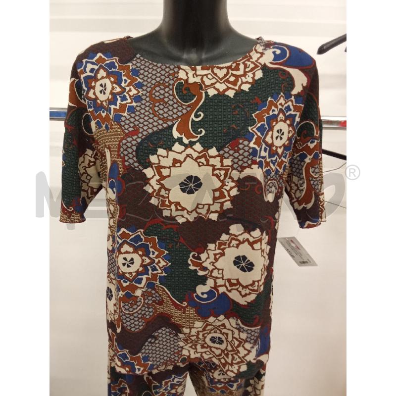 COMPLETO DONNA MAGLIA PANTALONE COMBIBEL BORDEAUX CON INS BLU BEIGE  | Mercatino dell'Usato San giorgio del sannio 2