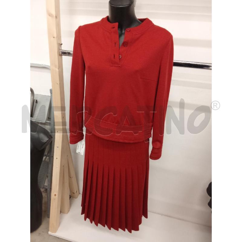 COMPLETO DONNA ROSSO LUISA SPAGNOLI DET.COLLETTO BEIGE | Mercatino dell'Usato San giorgio del sannio 1