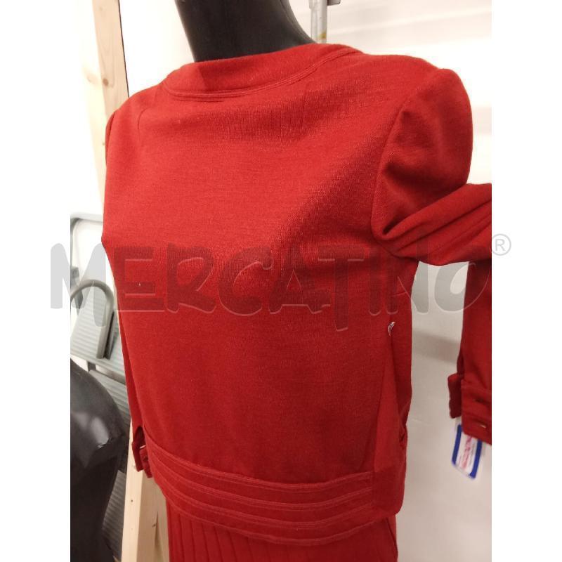 COMPLETO DONNA ROSSO LUISA SPAGNOLI DET.COLLETTO BEIGE | Mercatino dell'Usato San giorgio del sannio 3