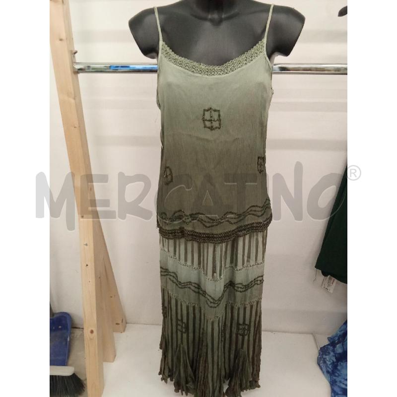 COMPLETO DONNA VERDE GONNA+TOP O.P.C | Mercatino dell'Usato San giorgio del sannio 1