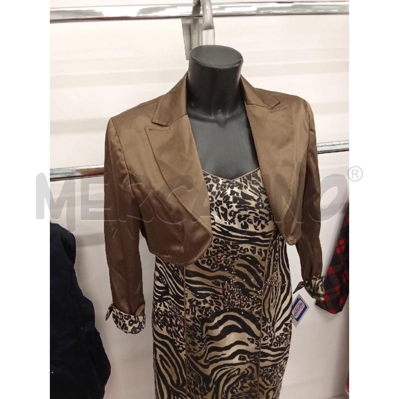 COMPLETO DONNA VESTITO ANIMALIER CON GIACCHINO MARRONE  | Mercatino dell'Usato San giorgio del sannio 2