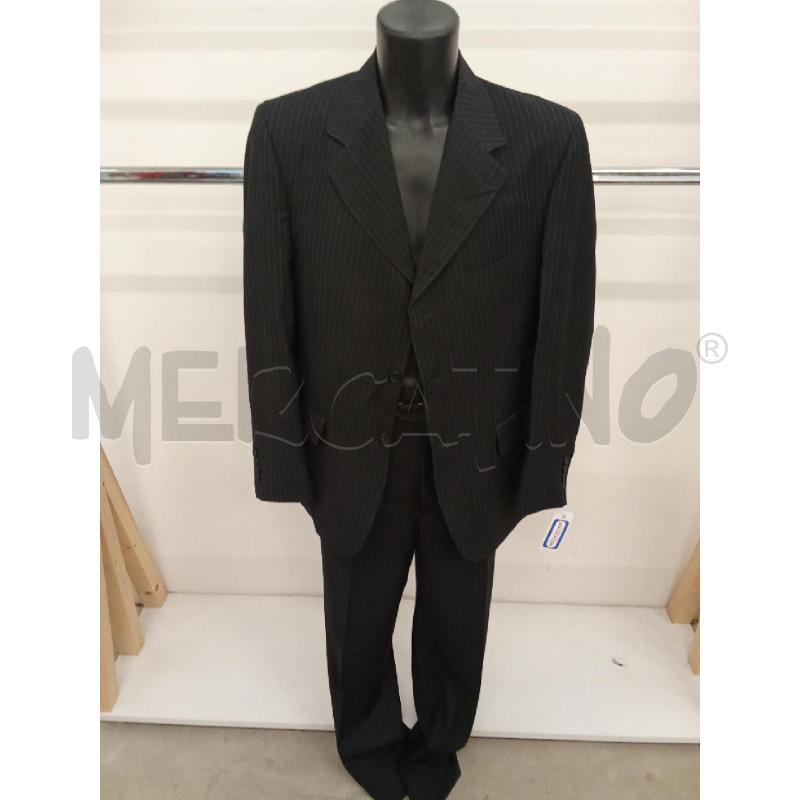 COMPLETO UOMO GESSATO NERO RIGO BIANCO TESSUTO ERMENELGILDO ZEGNA | Mercatino dell'Usato San giorgio del sannio 1