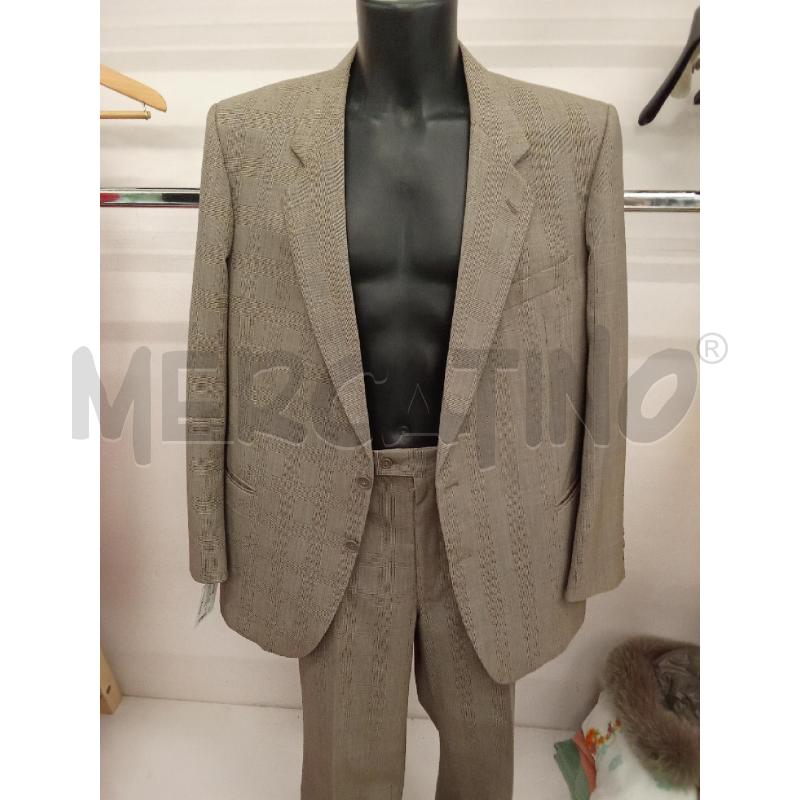 COMPLETO UOMO QUADRI BEIGE GIACCA+PANTAL.WOODMERE | Mercatino dell'Usato San giorgio del sannio 1