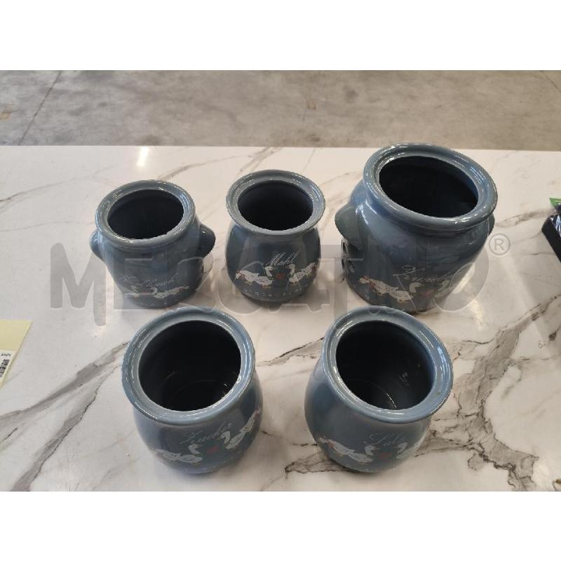 CONTENITORI CERAMICA BLU OCHE BIANCHE  | Mercatino dell'Usato San giorgio del sannio 2