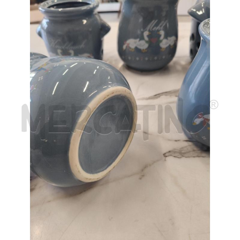 CONTENITORI CERAMICA BLU OCHE BIANCHE  | Mercatino dell'Usato San giorgio del sannio 3