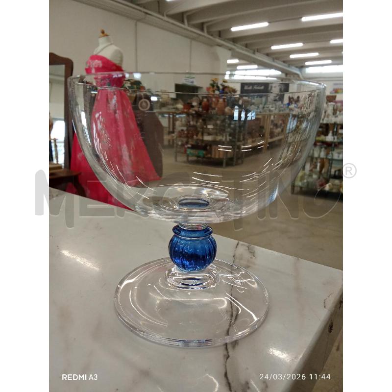 COPPA MACEDONIA VETRO PALLINA VETRO BLU  | Mercatino dell'Usato San giorgio del sannio 3