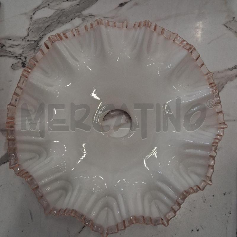 COPPA VETRO ZIG ZAG RIGO ROSA  | Mercatino dell'Usato San giorgio del sannio 2