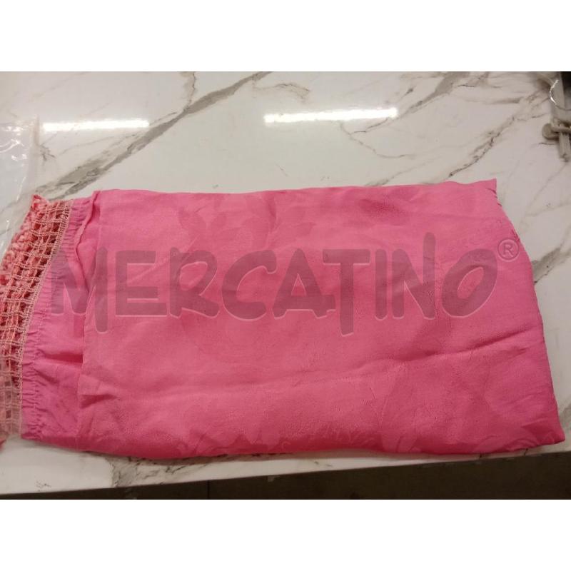 COPRI LETTO MATRIMONIALE TESSUTO RASO ROSA NAPPINE  | Mercatino dell'Usato San giorgio del sannio 1