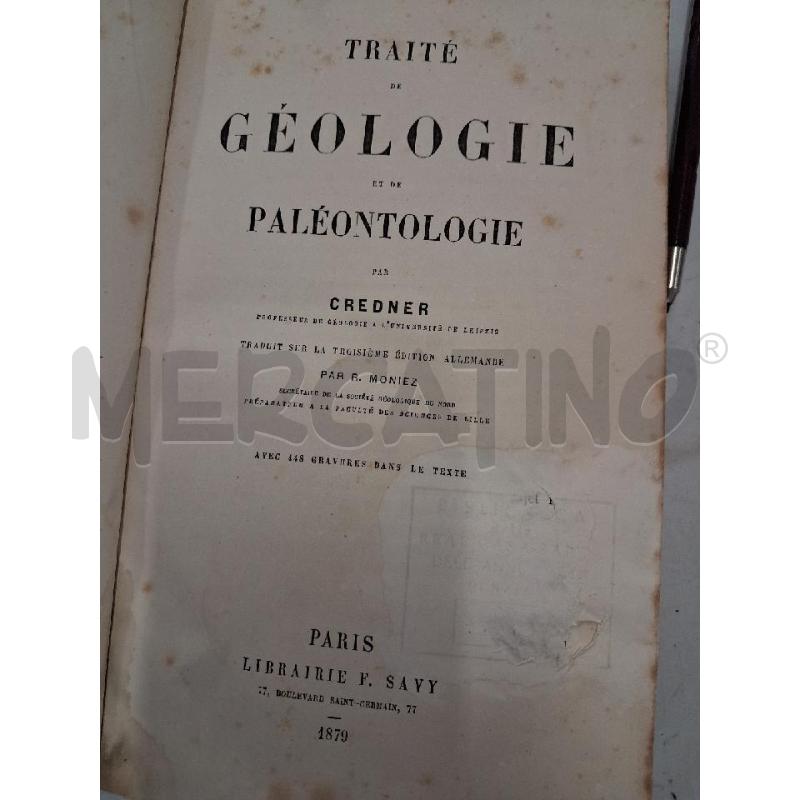 CREDNER GEOLOGIE ET PALEONTOLOGIE 1879  | Mercatino dell'Usato San giorgio del sannio 2