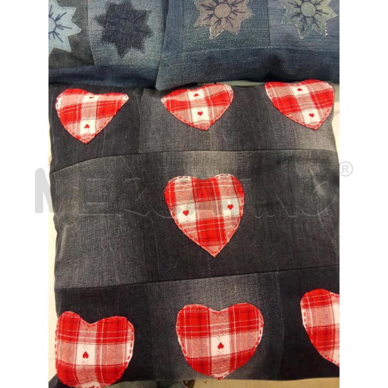 CUSCINO SET 3 JEANS FATTI A MANO QUADRATI | Mercatino dell'Usato San giorgio del sannio 2