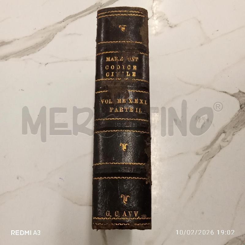 DEL CODICE NAPOLEONE DI PAOLO PONT 1884 NAPOLI | Mercatino dell'Usato San giorgio del sannio 2