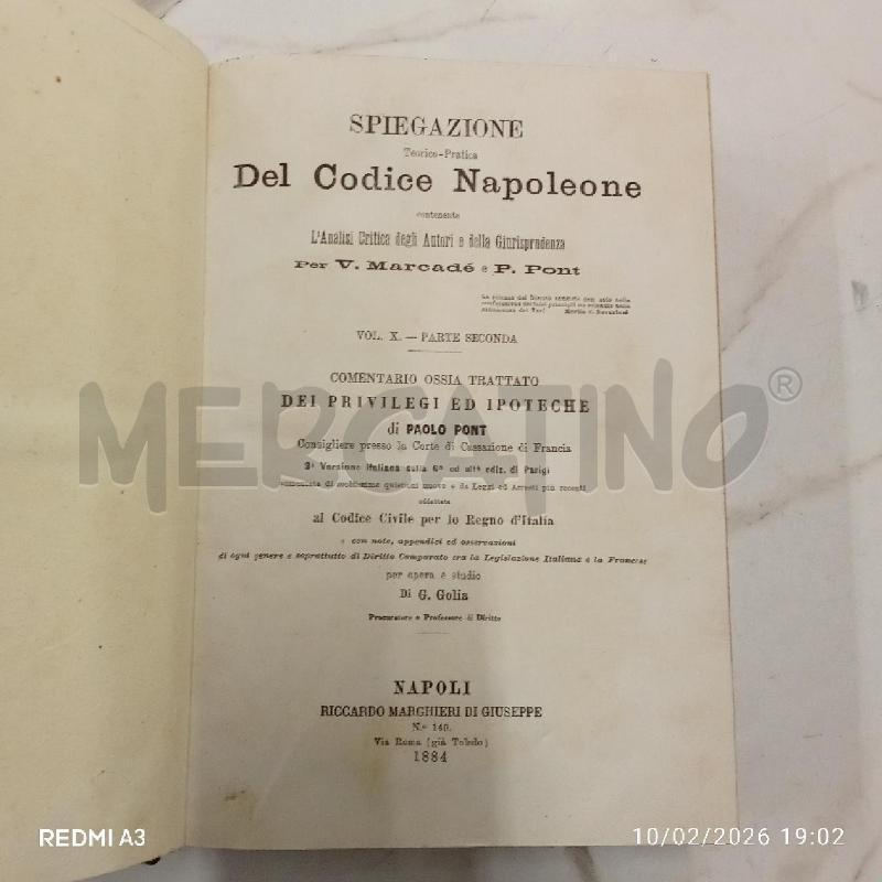 DEL CODICE NAPOLEONE DI PAOLO PONT 1884 NAPOLI | Mercatino dell'Usato San giorgio del sannio 3