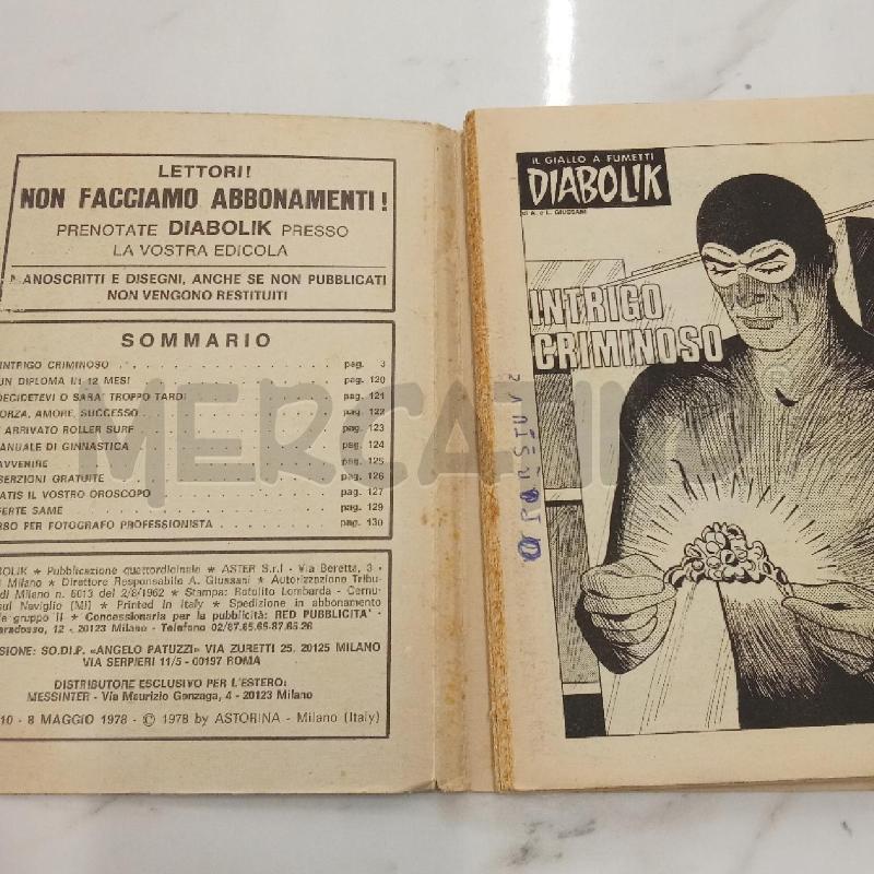 DIABOLIK INTRIGO CRIMINOSO  | Mercatino dell'Usato San giorgio del sannio 3
