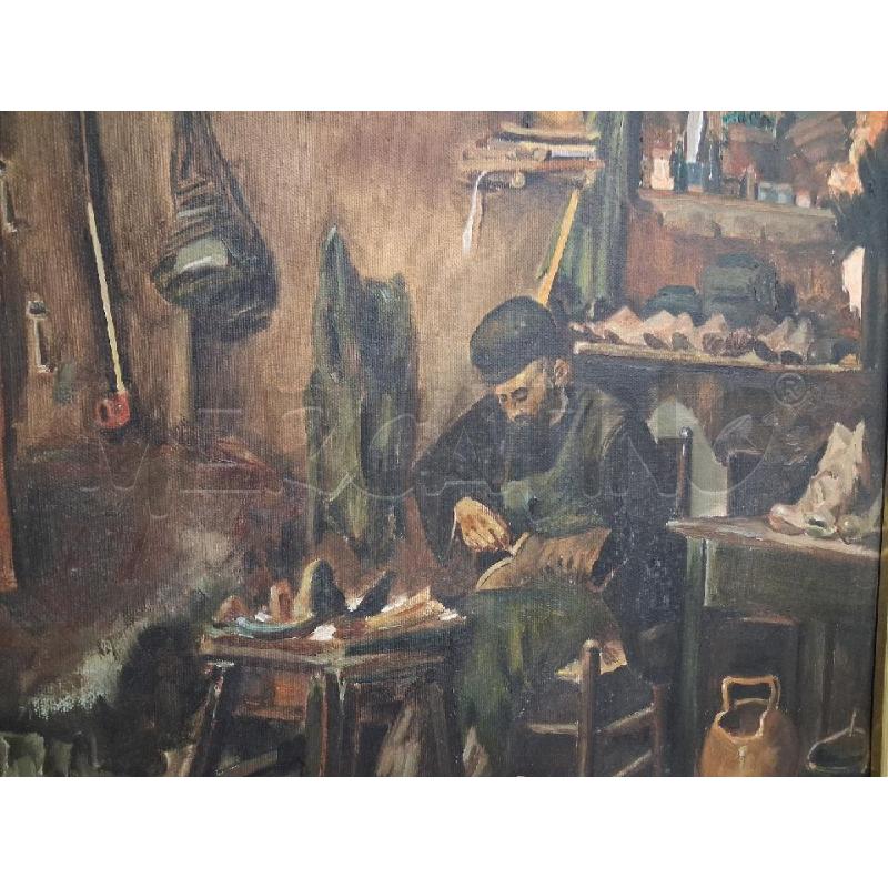 DIPINTO SU TELA CALZOLAIO LANZA  | Mercatino dell'Usato San giorgio del sannio 3