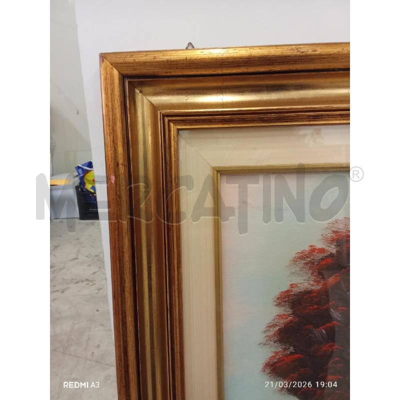 DIPINTO SU TELA PAESAGGIO C DORATA  | Mercatino dell'Usato San giorgio del sannio 4
