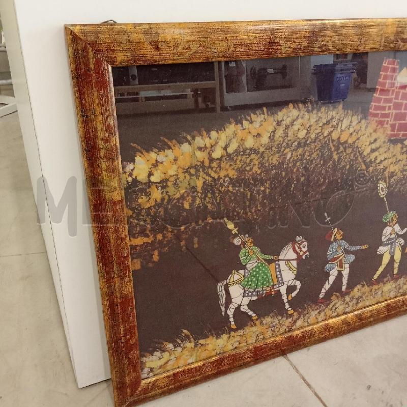 DIPINTO SU TESSUTO SCENA TRADIZIONALE ASIATICA C DORATA  | Mercatino dell'Usato San giorgio del sannio 3