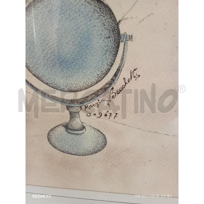 DISEGNO NUDO DONNA MAPPAMONDO SPECCHIO C METALLICA  | Mercatino dell'Usato San giorgio del sannio 5