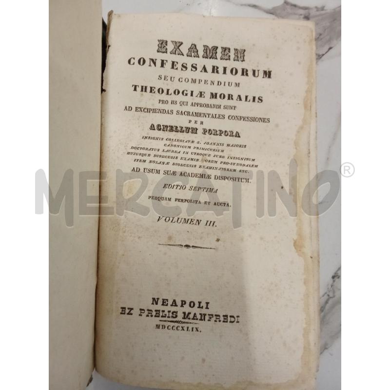EXAMEN CONFESSARIORIORUM | Mercatino dell'Usato San giorgio del sannio 3