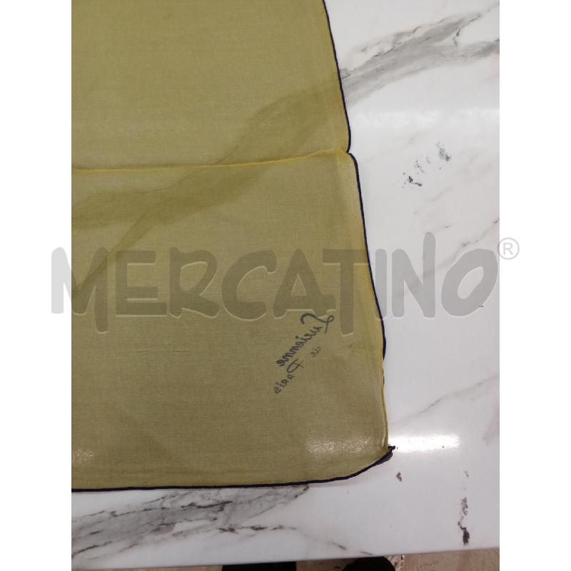 FOULARD 85X85CM BLU GIALLO SETA LUCIENNE DE PARIS | Mercatino dell'Usato San giorgio del sannio 2