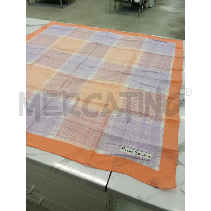 FOULARD 85X85CM SETA VIOLA ARANCIONE PIERRE CARDIN | Mercatino dell'Usato San giorgio del sannio 1