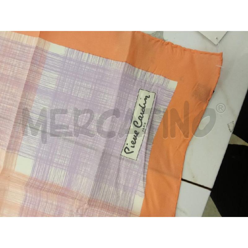 FOULARD 85X85CM SETA VIOLA ARANCIONE PIERRE CARDIN | Mercatino dell'Usato San giorgio del sannio 3