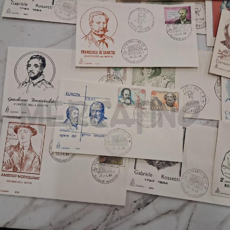 FRANCOBOLLI BUSTE PRIMO GIORNO VOLTI CELEBRI  | Mercatino dell'Usato San giorgio del sannio 4