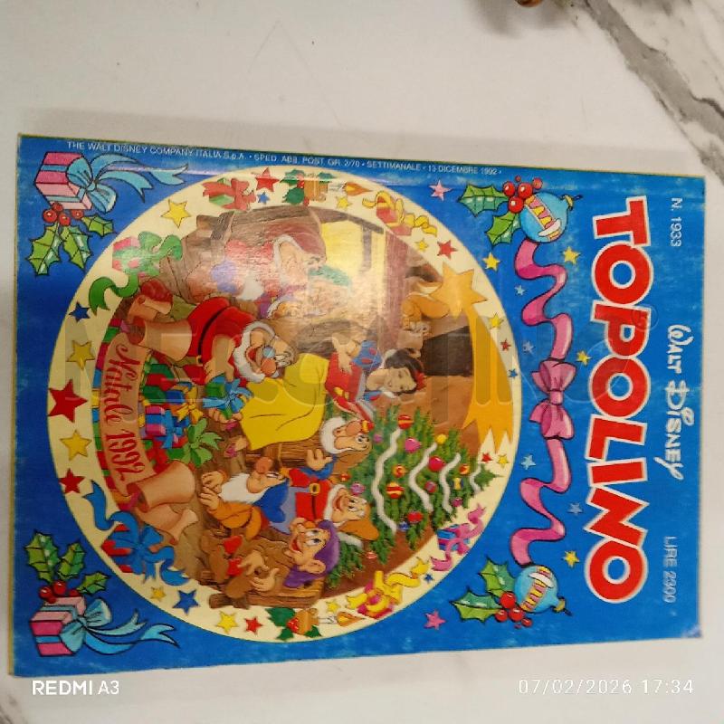 FUMETTO TOPOLINO NATALE 1992 | Mercatino dell'Usato San giorgio del sannio 1