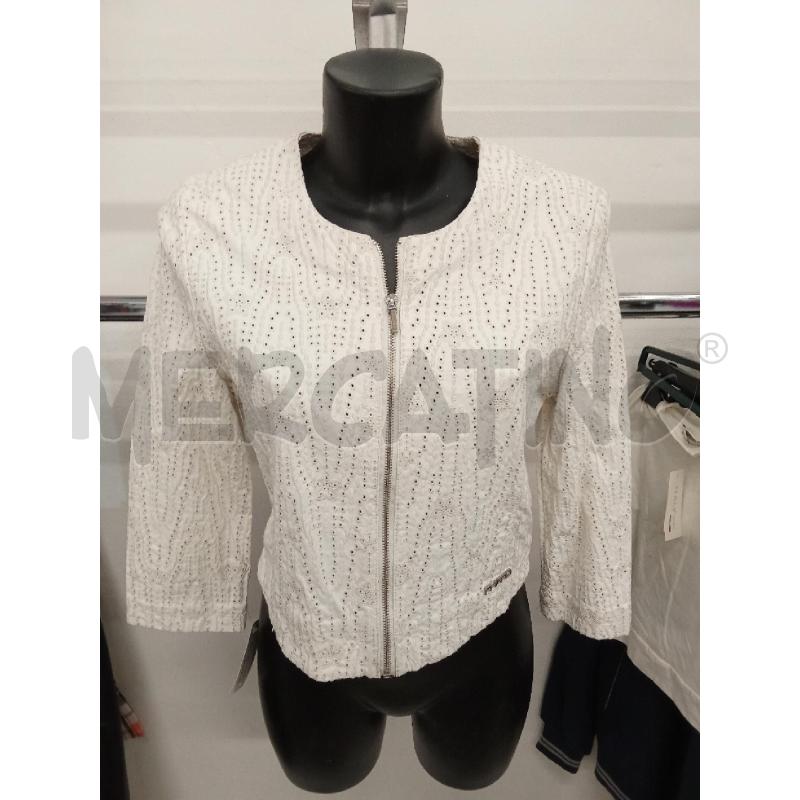 GIACCA DONNA BIANCA TRAFORATA PHARD ZIP | Mercatino dell'Usato San giorgio del sannio 1