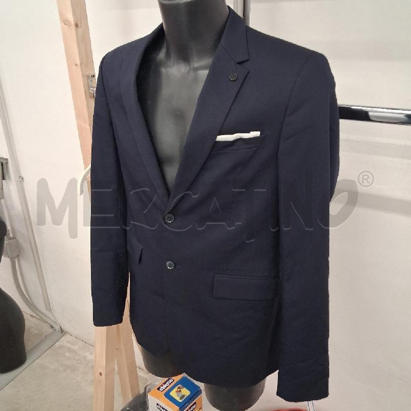 GIACCA UOMO BLU NOTTE TASCHINO FAZZOLETTO BIANCO ZARA  | Mercatino dell'Usato San giorgio del sannio 2