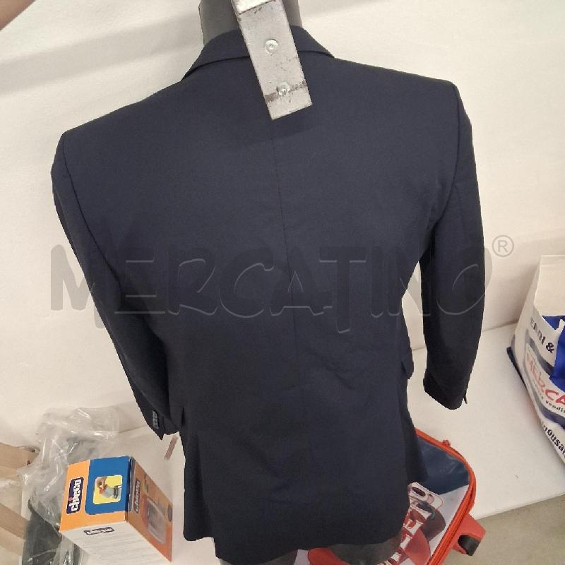 GIACCA UOMO BLU NOTTE TASCHINO FAZZOLETTO BIANCO ZARA  | Mercatino dell'Usato San giorgio del sannio 4