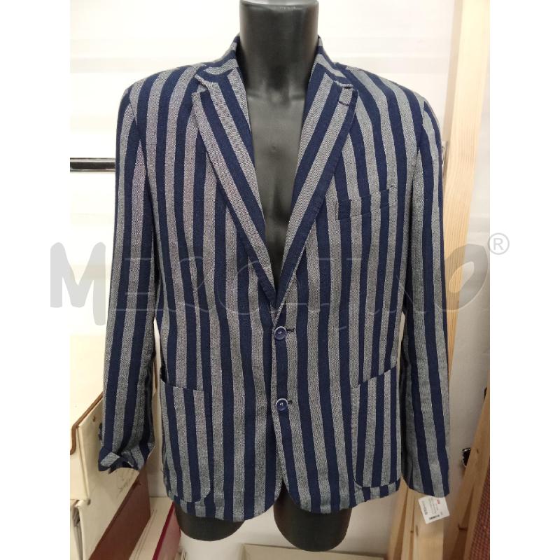 GIACCA UOMO RIGHE BLU NOTTE GRIGIA ESTIVA FUSARO  | Mercatino dell'Usato San giorgio del sannio 1