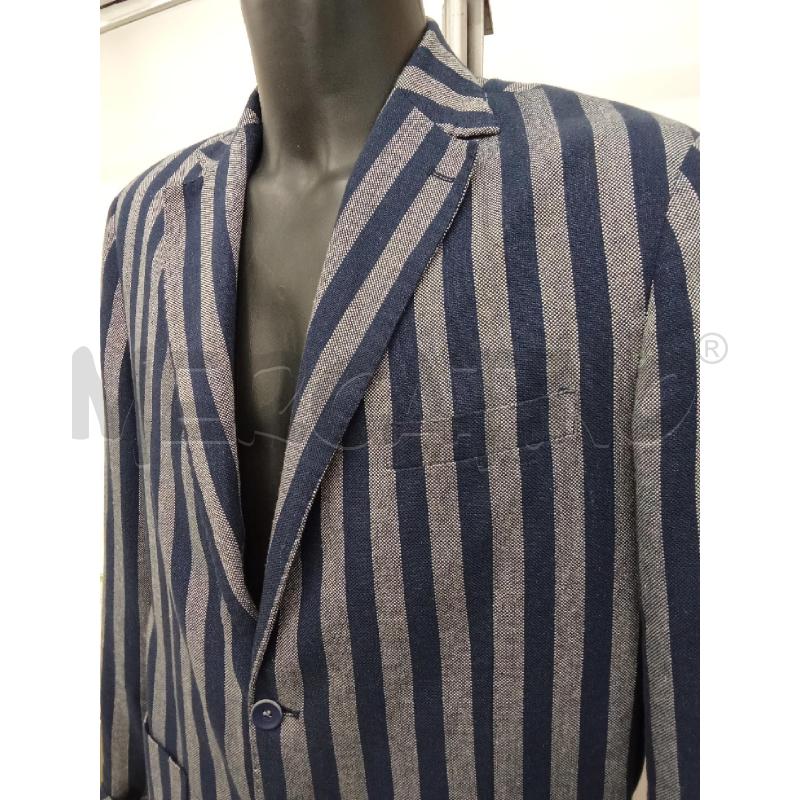 GIACCA UOMO RIGHE BLU NOTTE GRIGIA ESTIVA FUSARO  | Mercatino dell'Usato San giorgio del sannio 2