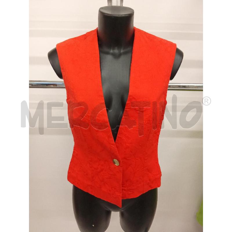 GILET DONNA ARANCIONE RILIEVO FIORI | Mercatino dell'Usato San giorgio del sannio 1