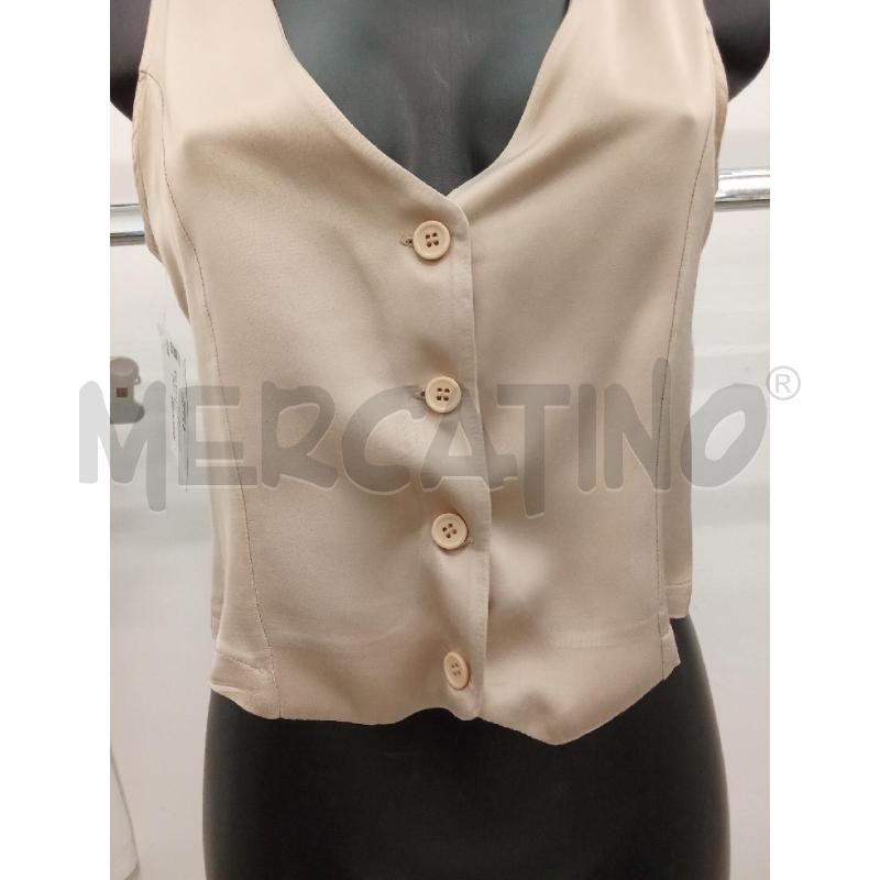 GILET DONNA BEIGE PLEASE SATINATO  | Mercatino dell'Usato San giorgio del sannio 2