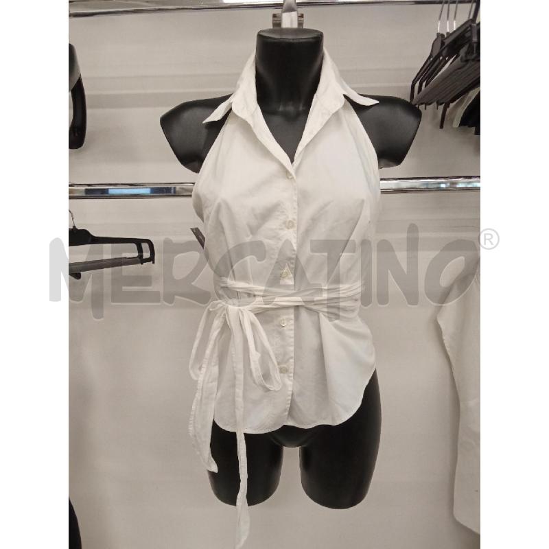 GILET DONNA BIANCO COTONE MARELLA LACCIO DIETRO  | Mercatino dell'Usato San giorgio del sannio 1