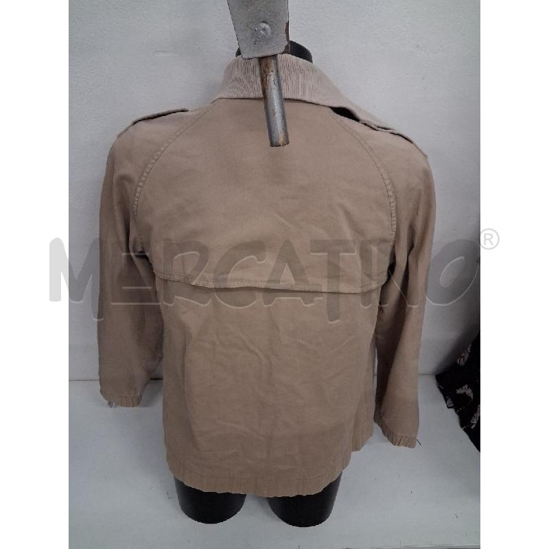 GIUBBINO DONNA BEIGE BOTTONI E ZIP COLLETTO PIU CHIARO  | Mercatino dell'Usato San giorgio del sannio 4