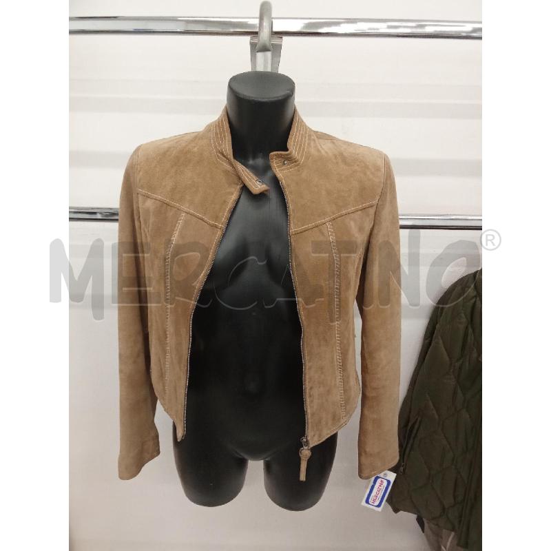 GIUBBINO DONNA BEIGE SCAMOSCIATO CONBIPEL | Mercatino dell'Usato San giorgio del sannio 1