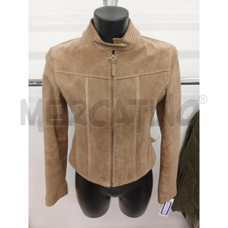GIUBBINO DONNA BEIGE SCAMOSCIATO CONBIPEL | Mercatino dell'Usato San giorgio del sannio 2