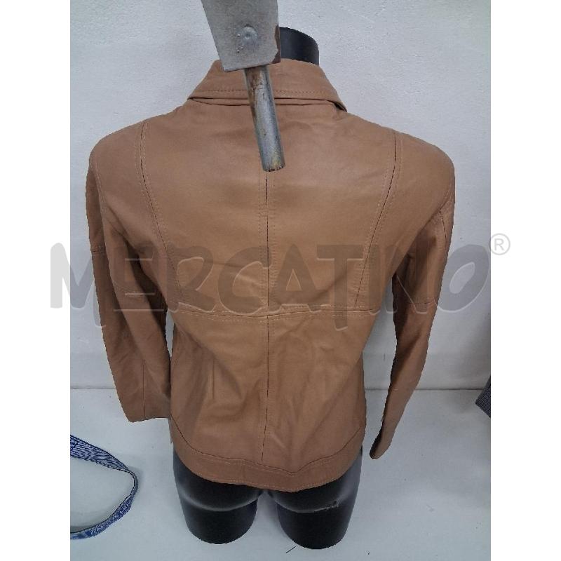GIUBBINO DONNA BEIGE ZIP VERA PELLE  | Mercatino dell'Usato San giorgio del sannio 4